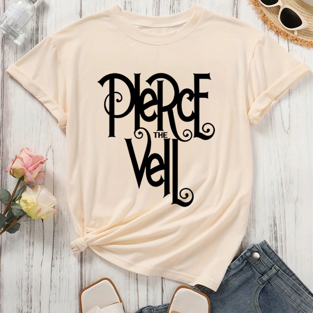 T-shirt Pierce the Veil pour femme, tendance pastel, style Y2k, esthétique classique, confortable, numérique, respirant, tendance des années 2000