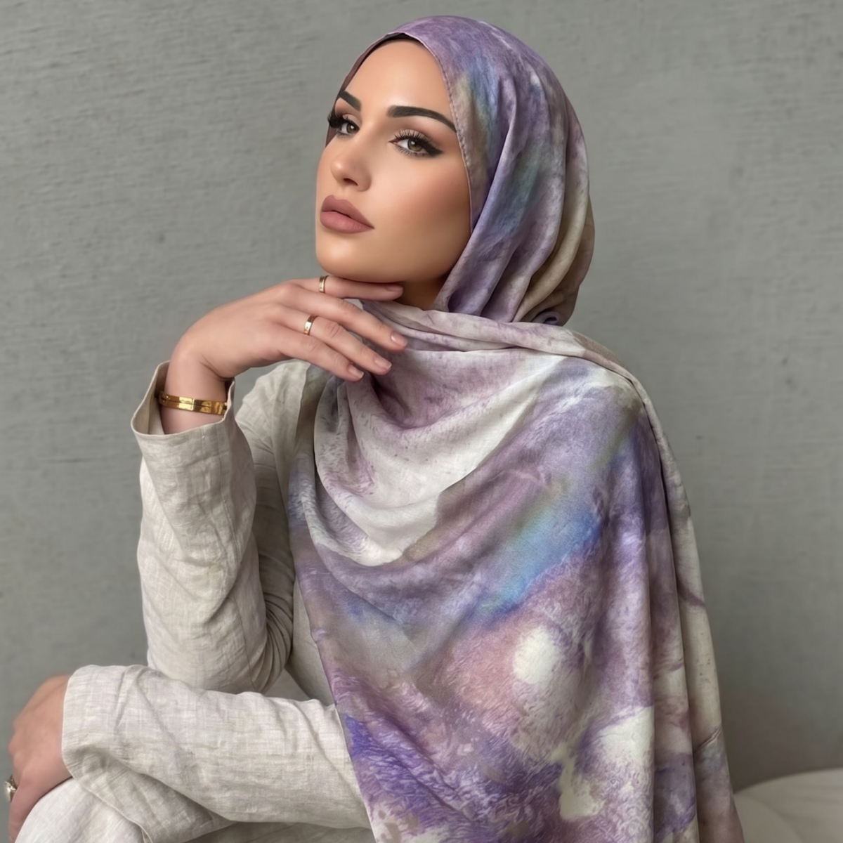 Foulard Hijab en Jersey Imprimé 2026 pour Femme Musulmane, Châle, Turban, Voile Arabe Islamique