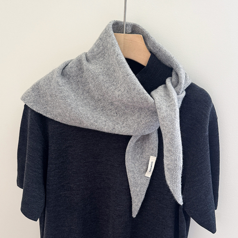 Écharpe triangulaire en tricot de laine, couvre-tête d'hiver multifonctionnel pour femmes, châle et chauffe-cou chauds et polyvalents