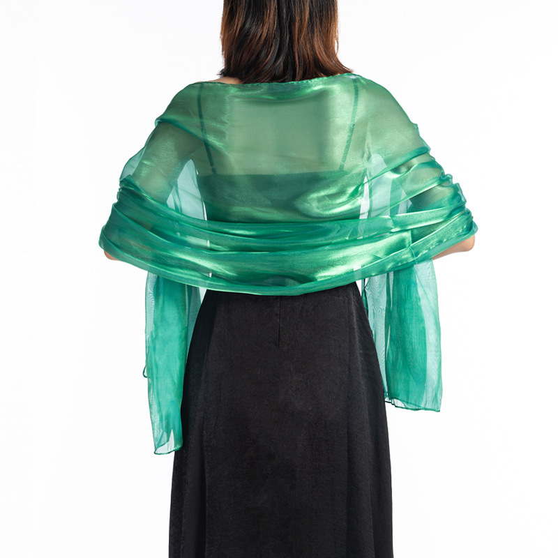 Longue écharpe transparente de couleur unie pour femme, châle d'ombre pour robe de soirée de mariage, demoiselle d'honneur, T58