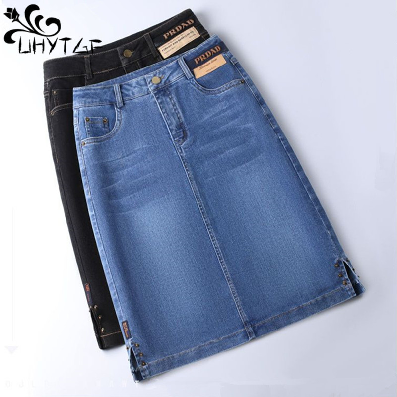 Jupe en jean taille haute fendue pour femme, jupes fourreau sexy, streetwear vintage, mode féminine, printemps, été