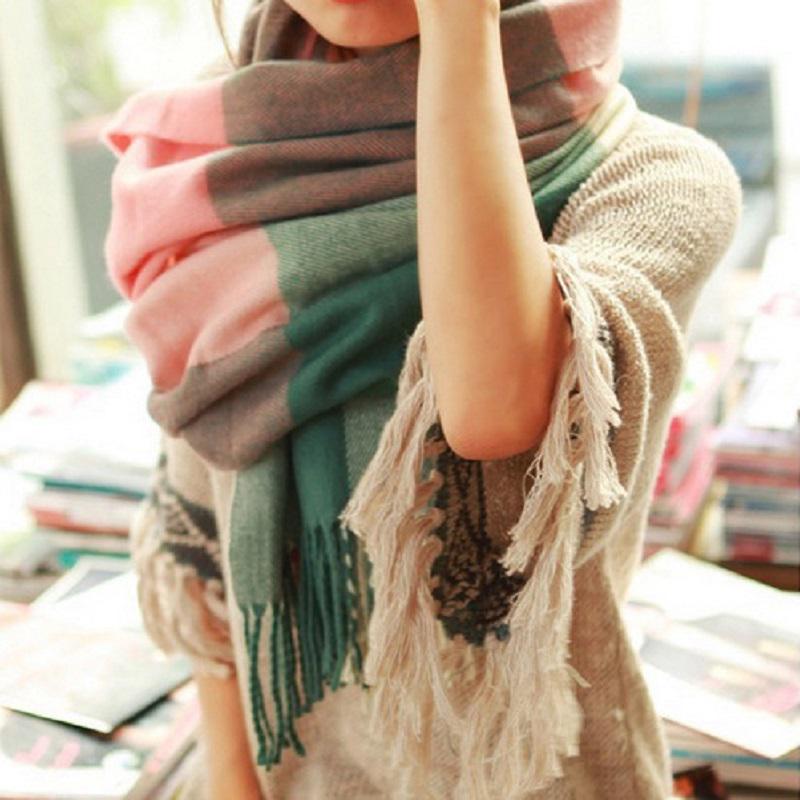 Écharpe en Imitation cachemire pour femme, châle épais et chaud, à la mode, automne et hiver