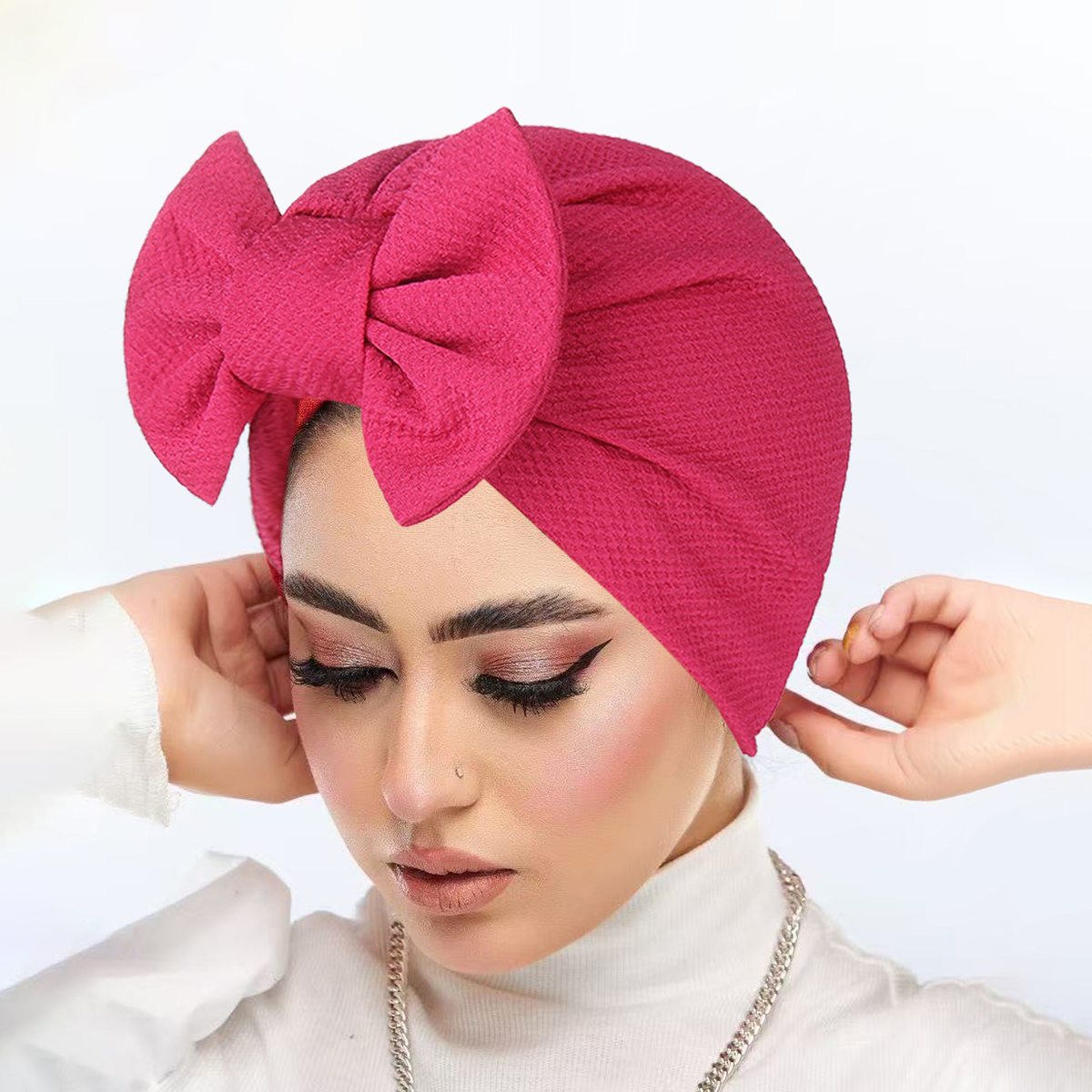 Nouveau femmes nœud noué Turban indien chapeau musulman Hijab Bonnet perte de cheveux foulard chimio casquette chapeaux Bandanas Turbante Mujer