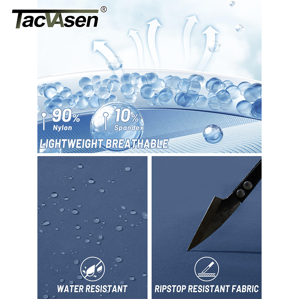 TACVASEN-Pantalon de Randonnée observateur pour Homme, Pantalon de Travail Cargo à vaccage Rapide, Nylon Imperméable, Pantalon de Trekking en Plein Air, Pantalon de Pêche, FJM