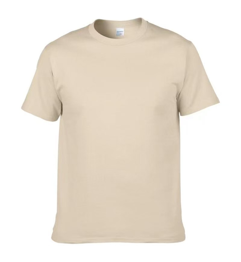 T-shirt pour homme - 100% coton pur, col rond, manches courtes, haute qualité, coupe ample, décontracté, couleur unie, imprimé personnalisé