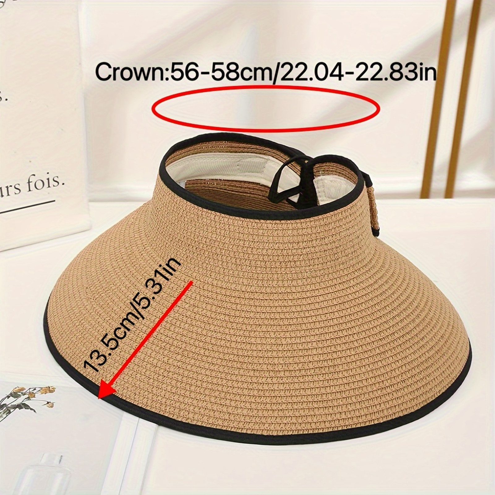 Chapeau de soleil de plage d'été pour femmes, chapeau de paille pliable et Portable à large bord, à la mode, en forme d'arc, haut creux, chapeaux seau pour filles