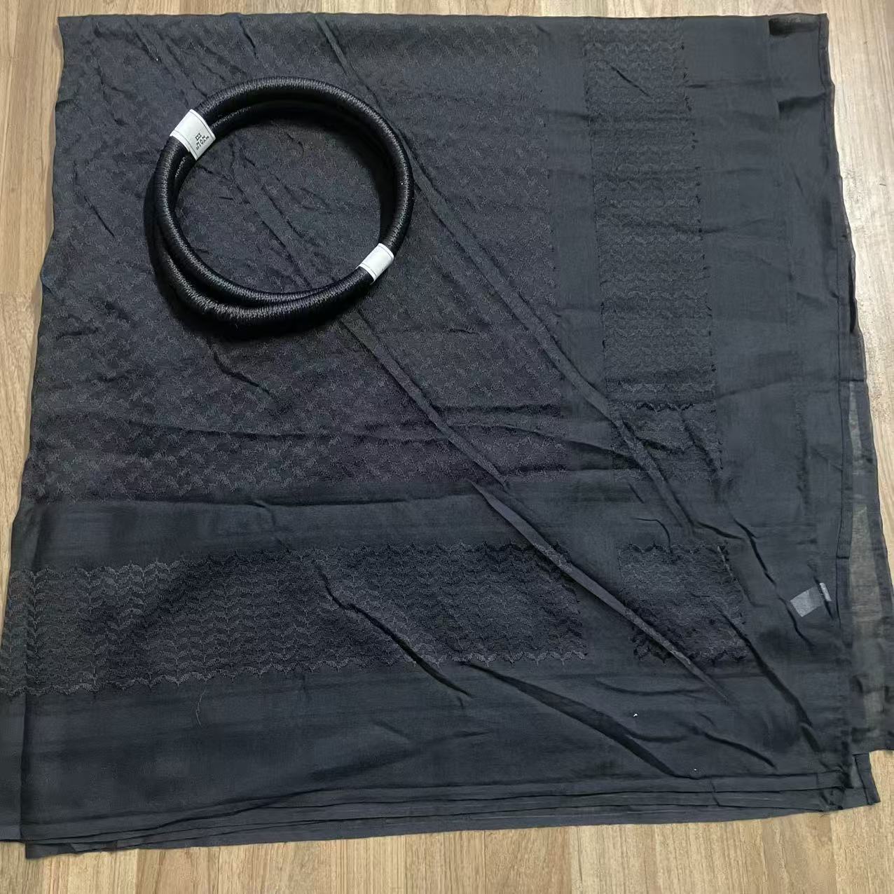 Bandeau écharpe arabe dubaï saoudien, combinaison de pièces brodées, été hiver printemps automne, motif de grille en Polyester réglable