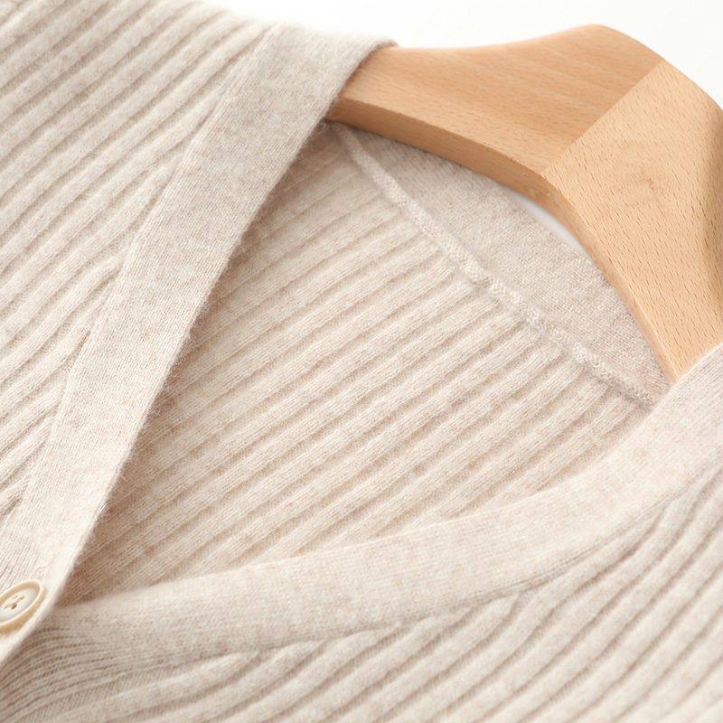 Femmes 100% laine mérinos robe mi-longue pull automne hiver col en v avec boutons pull bas tricots dame robe mince