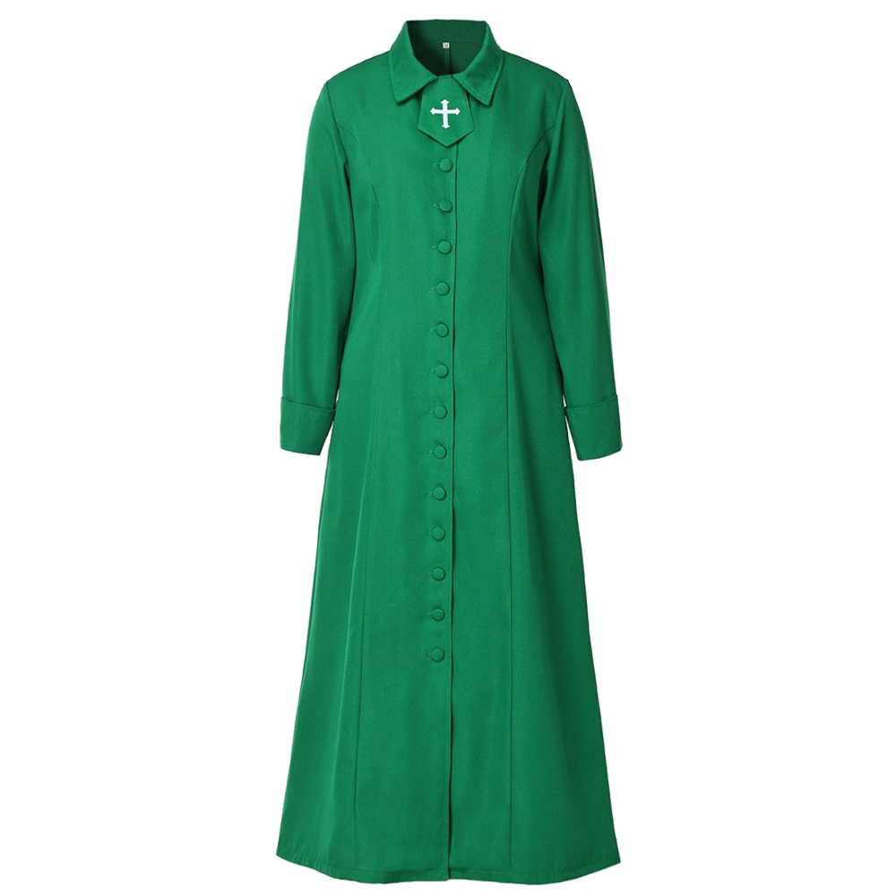 Robe soutane d'église pour femmes, Costume de pasteur de masse de clergé catholique
