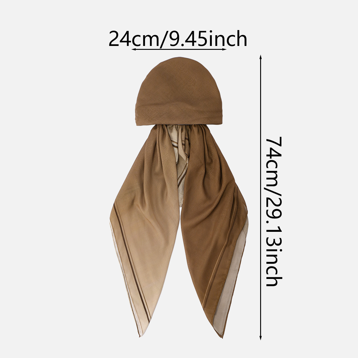 Bonnet hijab instantané en viscose imprimé dégradé de qualité supérieure pour femmes, design tendance, long, doux, élastique, turban islamique, bonnet hijab pour l'Aïd.