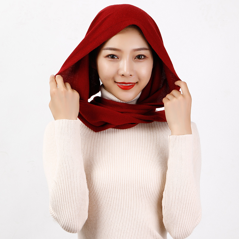 Écharpe Triangle en laine pour femmes, châle, chauffe-cou, couleur unie, polyvalent, Pashmina, doux, accessoires en tricot de printemps, 160x40cm