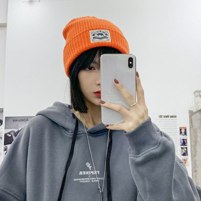 Automne hiver tricoté chapeau pour hommes femmes Hip Hop Skullies Melon casquette mode Punk Crochet Bonnet Kpop couleur unie Couple bonnets