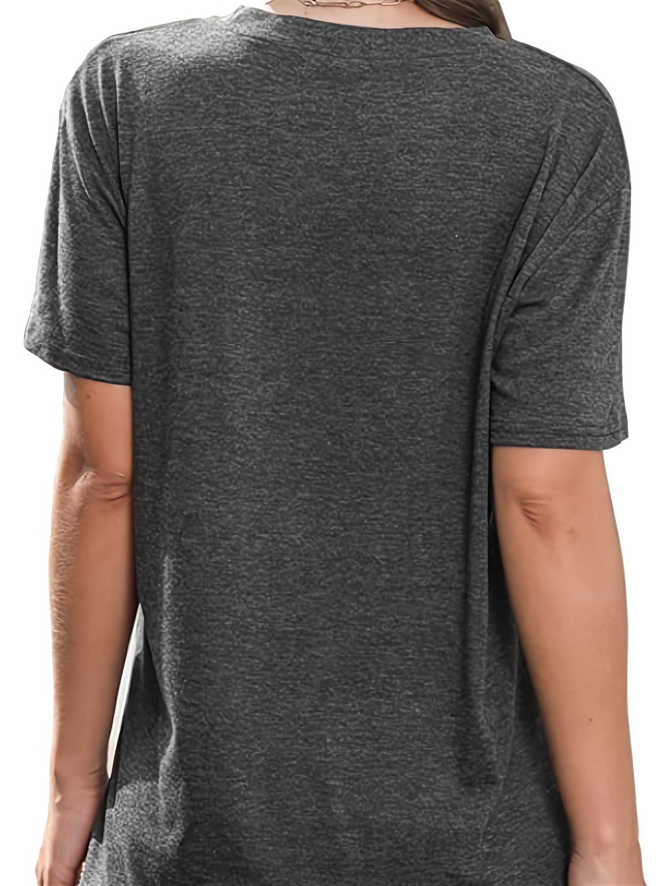 T-shirt à manches courtes pour femmes, imprimé léopard, motif graphique de lettres originales, col rond, coupe ample, décontracté.