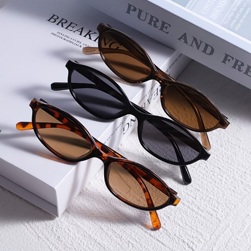 3 paires de lunettes de soleil tendance pour femmes, idéales pour la décoration quotidienne et la photographie en été