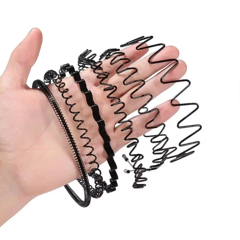 Lot de 1/2/3/4/5 bandeaux ondulés pour hommes et femmes, serre-têtes de sport, accessoires pour cheveux, supports de frange