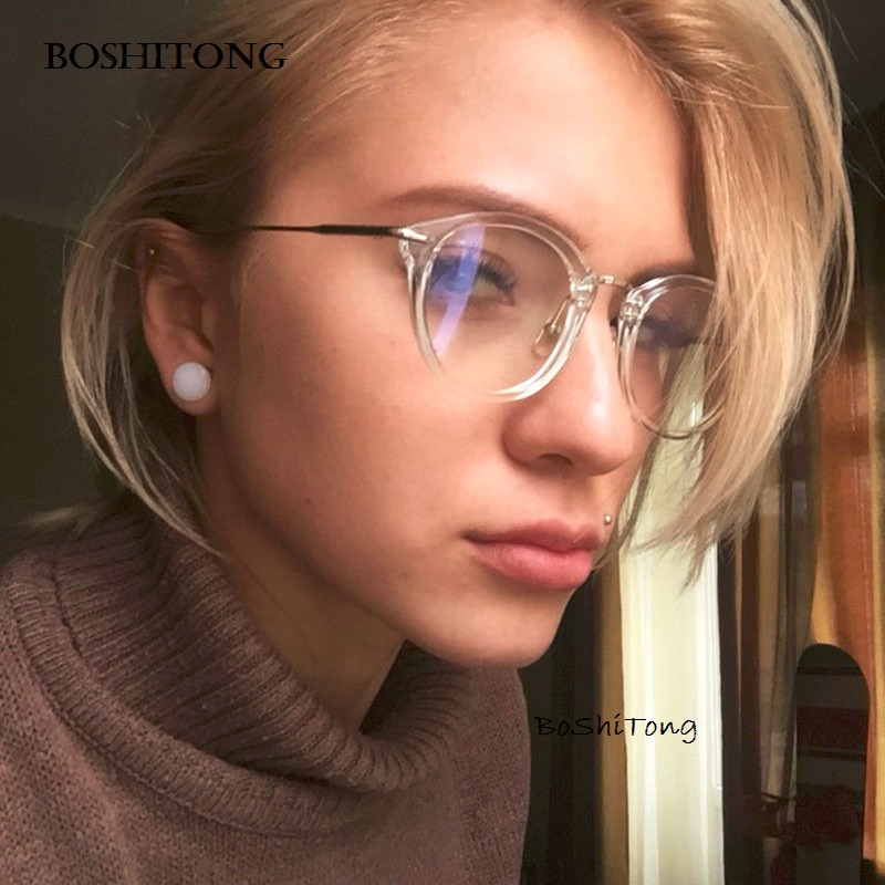 Monture de lunettes Anti-bleu pour femmes et hommes, monture de lunettes Vintage ronde et transparente, monture de lunettes optiques, 2022