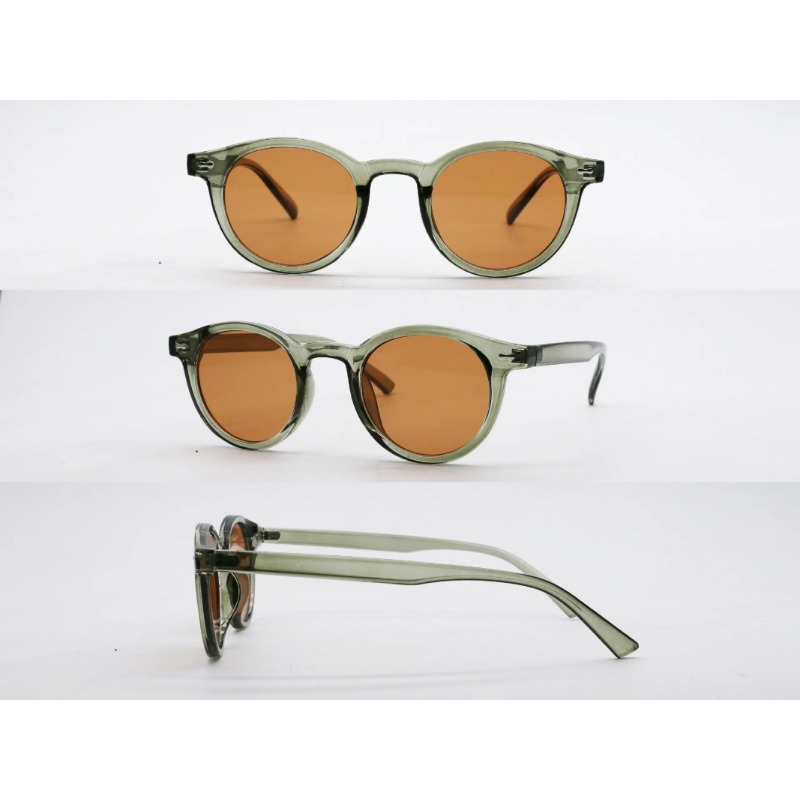 Nouvelles lunettes de soleil rondes vintage pour hommes et femmes, de luxe, avec rivets, anti-reflets, petites lunettes dégradées, pour le voyage