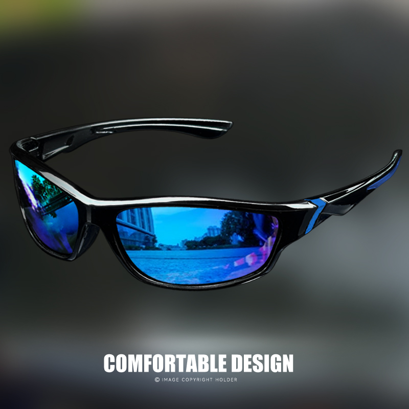 Lunettes de soleil polarisées pour hommes, lunettes de soleil de sport pour hommes: lunettes de soleil avec protection UV pour la pêche, la conduite, la course à pied, le cyclisme