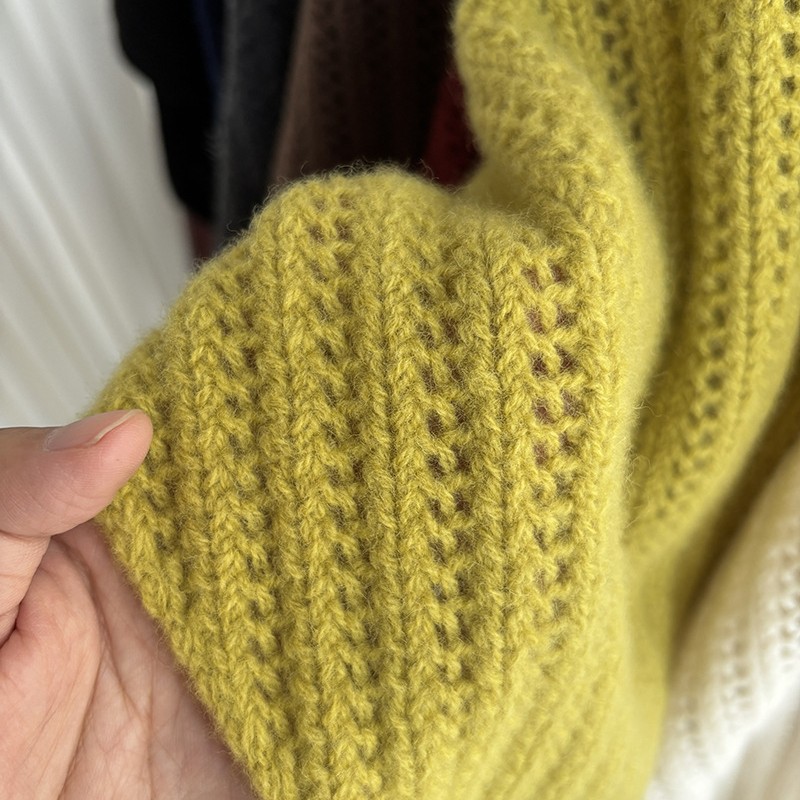 Écharpe triangulaire tricotée creuse 100% laine de haute qualité pour femmes, grand châle chaud d'hiver, Cape haut de gamme pour femmes