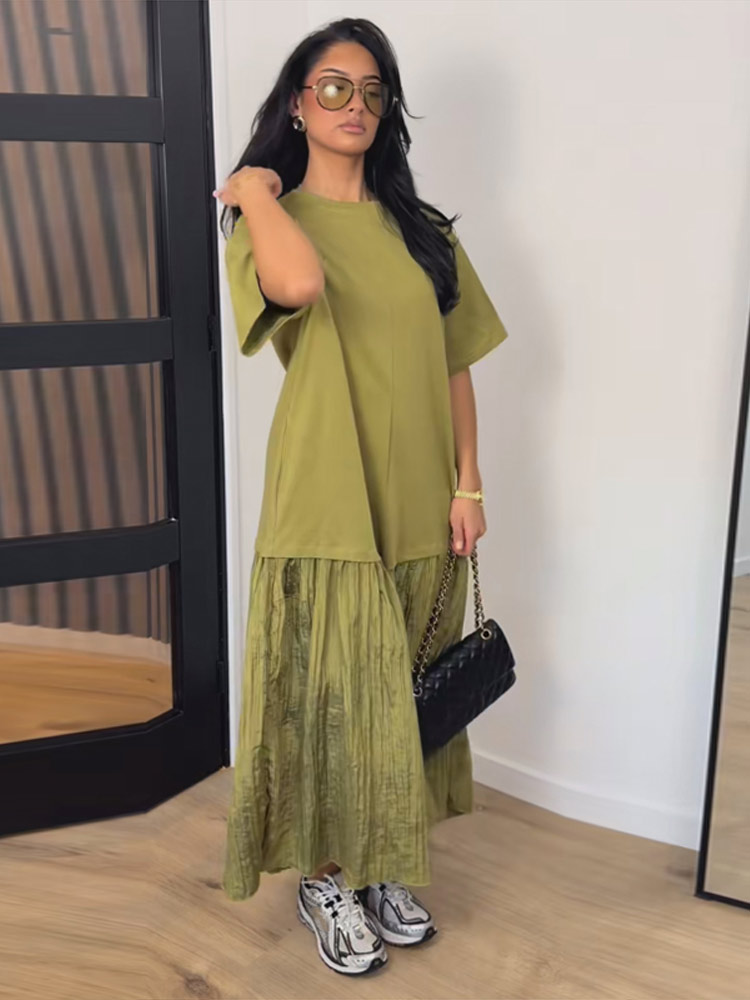 Ensemble chemise à revers à manches courtes et pantalon uni à coupe droite ample avec poches, tenue décontractée quotidienne pour femme, collection Printemps 2026