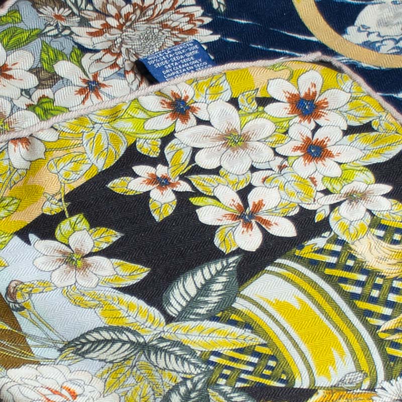 Écharpe carrée double face chaude pour femme 65x65cm 30% soie 70% laine imprimé artistique oriental châle d'hiver tour de cou
