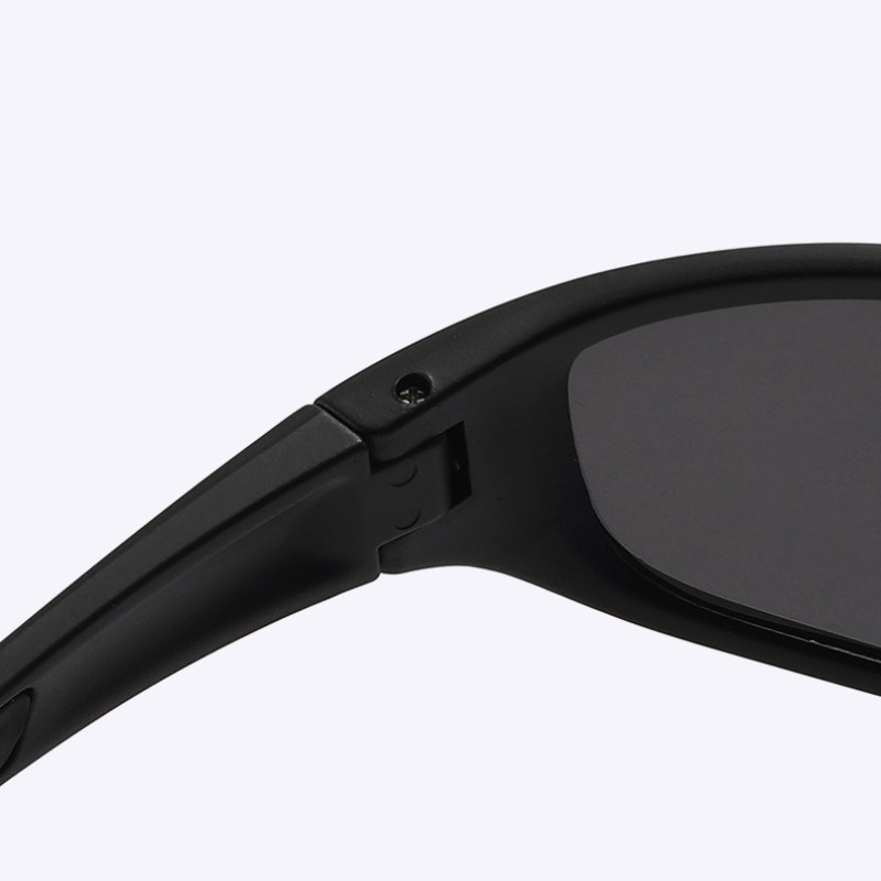Lunettes de soleil polarisées pour hommes et femmes, idéales pour la course, la pêche, avec verres TAC anti-reflets, branches en silicone souple antidérapantes, protection UV pour activités de plein air