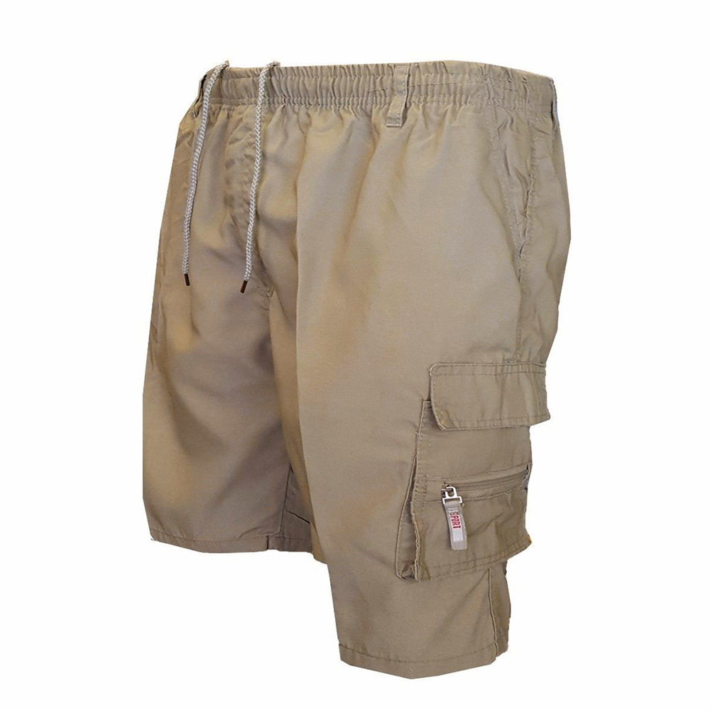 Short tactique d'été pour hommes, Short Cargo décontracté, ample, multi-poches, taille élastique, salopette de travail et de randonnée, pantalon court