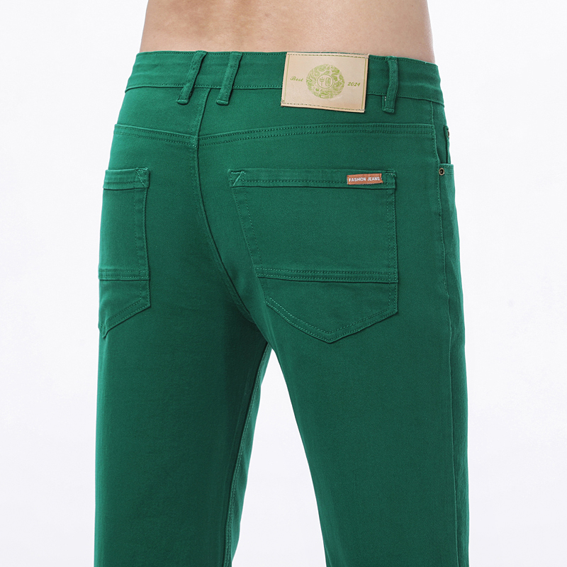 Jean en coton pour hommes, élastique, doux et confortable, pantalon décontracté, coupe droite, mode printemps-été, taille 28-44