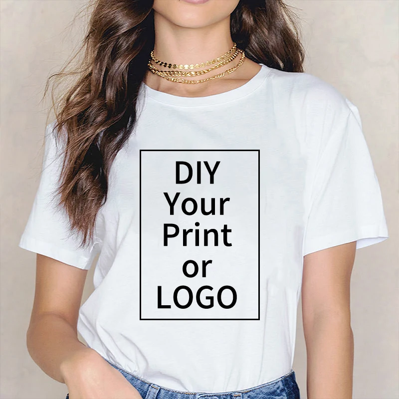 T-shirt personnalisé femmes hommes personnalisé imprimé 100% coton à manches courtes votre Logo Photo marque texte t-shirt personnaliser vêtements graphiques