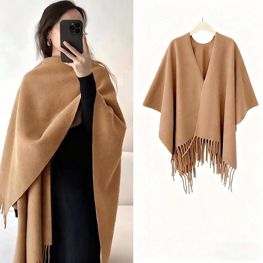 Poncho chaud pour femme, châle ethnique épais à franges, châle de voyage de luxe, écharpe d'extérieur, couverture, étole, hiver