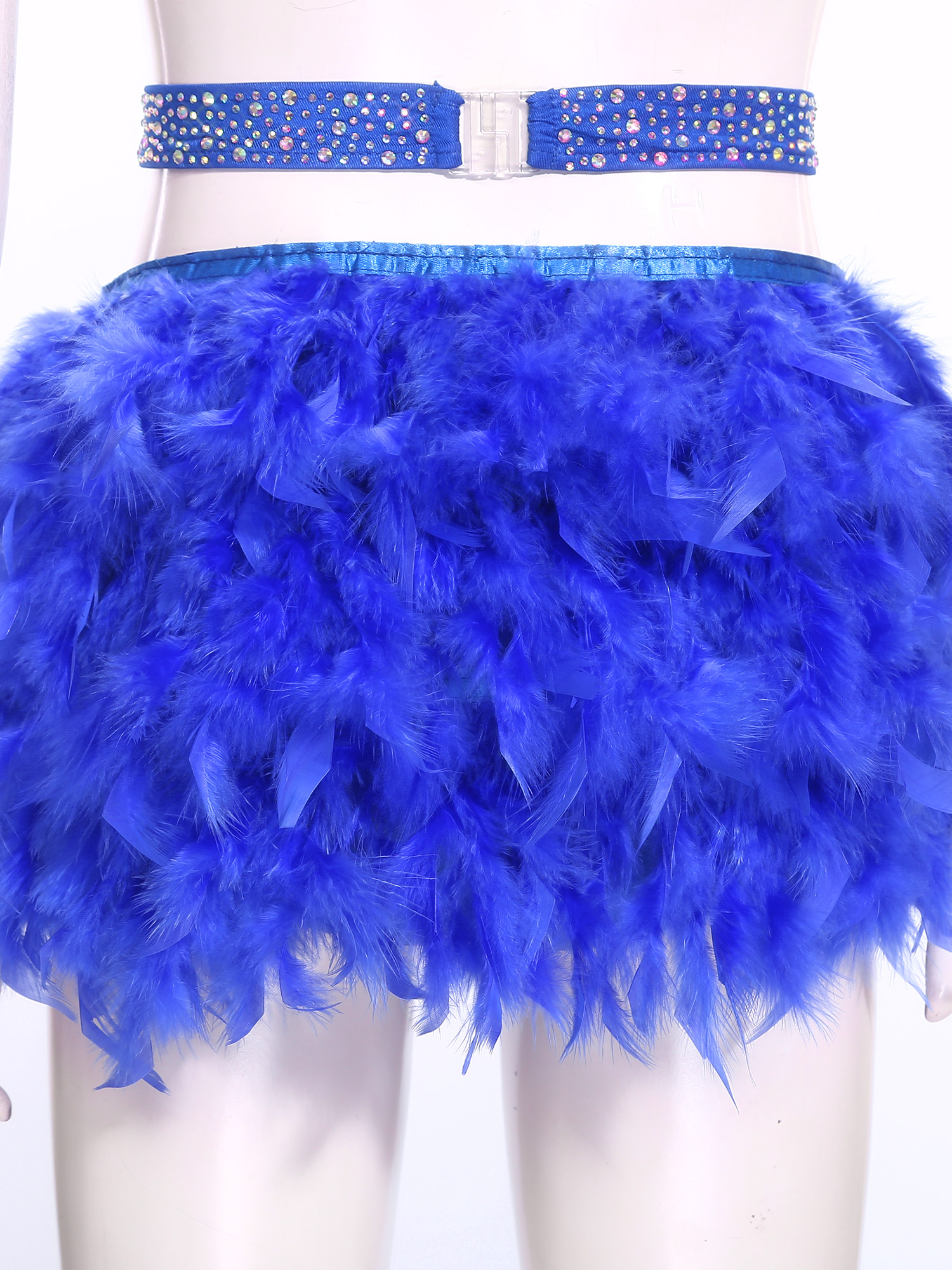 Femmes danse latine Salsa Rumba Samba cha-cha Tango salle de bal justaucorps robe licou découpe strass plume body vêtements de danse