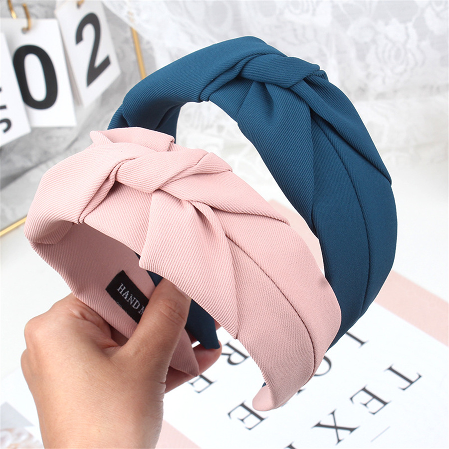 Nouveaux bandeaux noués pour femmes coiffure filles Vintage bandes de cheveux tissu large bandeau doux cheveux cerceau cheveux accessoires chapeaux