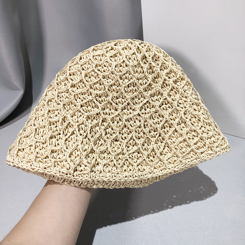 Chapeau Bob Tendance Été Femme, Chapeau de Soleil en Paille pour Femme, Visière Style Panama, Chapeau de Plage, Chapeau d'Extérieur pour Fille