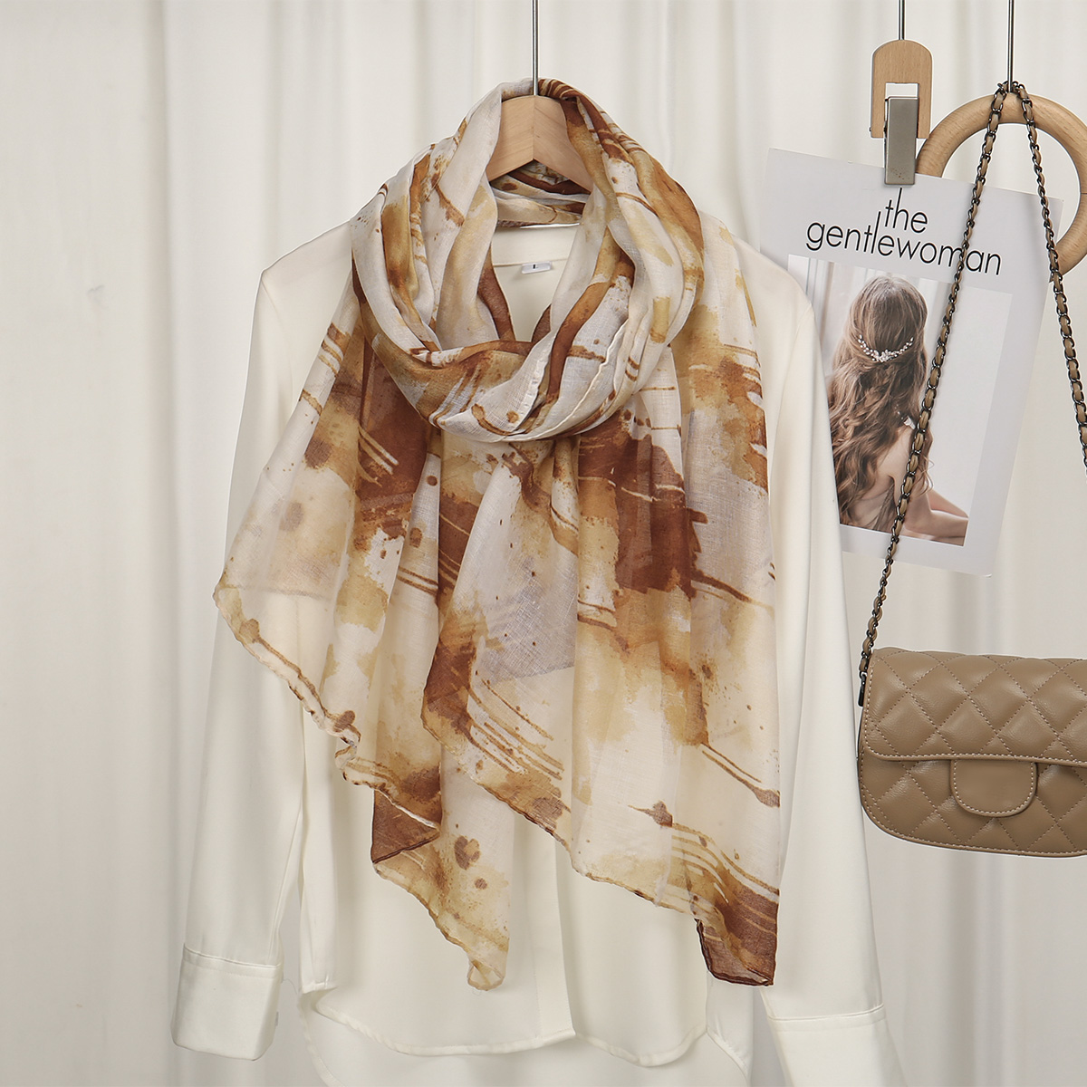 Nouveaux Hijabs Châles Voiles Imprimés Floraux pour Femmes, Foulard Musulman en Viscose Coton Fin et Doux, Turban Voile, Foulard, Écharpe Longue, Couvre-chefs