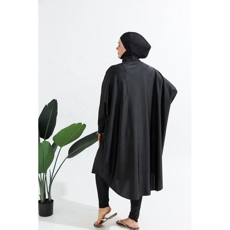 Femmes maillot de bain musulman maillots de bain sérigraphie 3 pièces vêtements islamiques Hijab manches longues Sport maillot de bain Burkinis maillot de bain chauve-souris