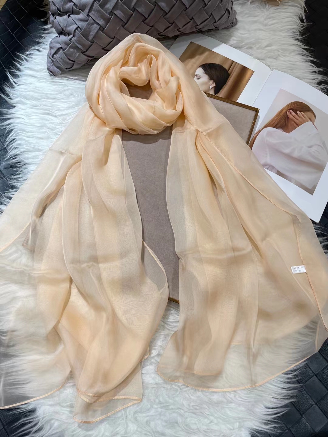 [BYSIFA] longue conception grande écharpe Cape mode soie naturelle longues écharpes imprimé printemps automne thermique violet soie écharpe châle