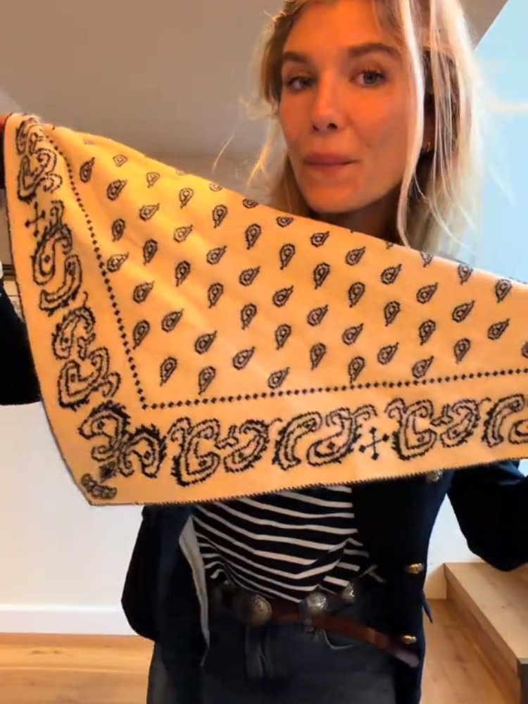 Écharpe à franges à motif imprimé rétro pour femme, légère et confortable, coupe-vent pour l'automne et l'hiver, châle décontracté, accessoire de mode pour femme