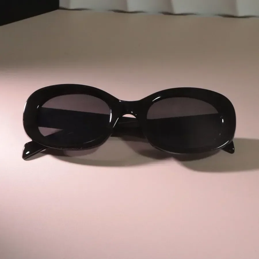 Lunettes De soleil ovales rondes De luxe pour femmes et hommes, marque De styliste, mignonnes lunettes De soleil noires, couleurs miroir Oculos De Sol