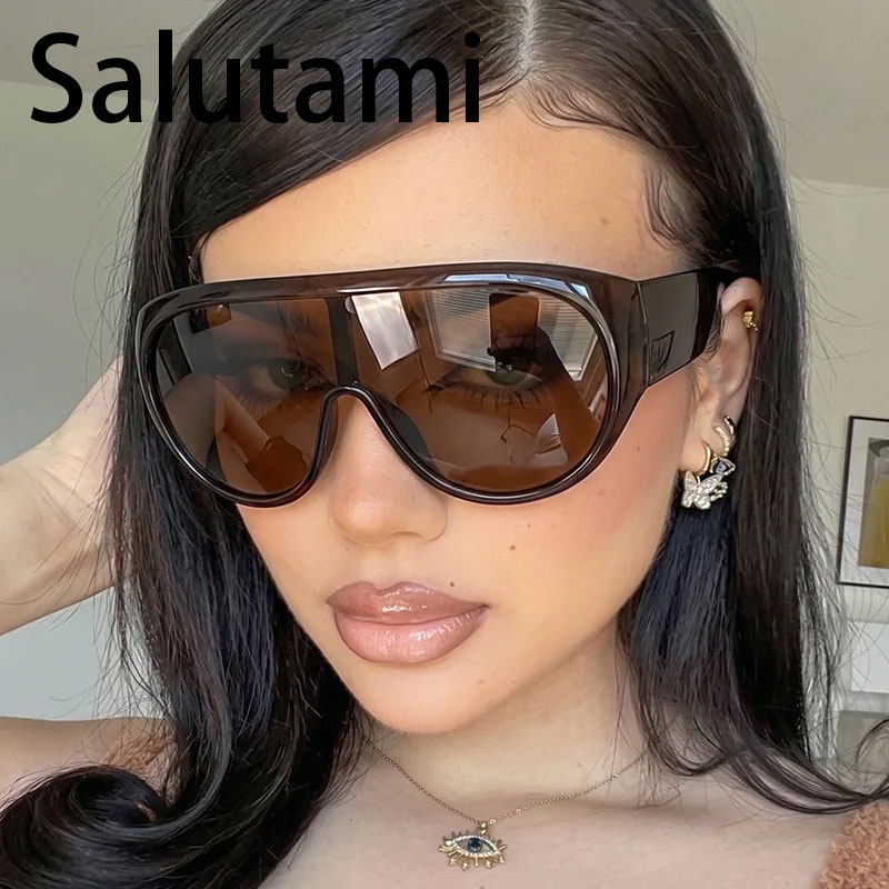 Lunettes de soleil surdimensionnées populaires pour femmes, mode luxe, monture large, verres dégradés, style rétro classique, lunettes de soleil épaisses pour homme.