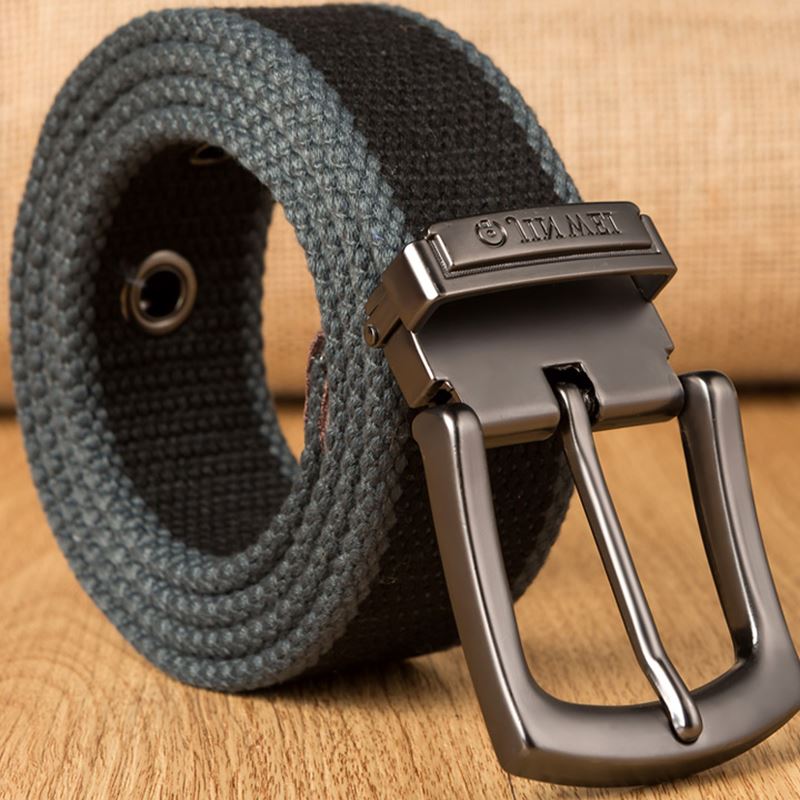 Ceinture en toile pour hommes, tissée, décontractée, avec boucle ardillon, pour entraînement, 2022