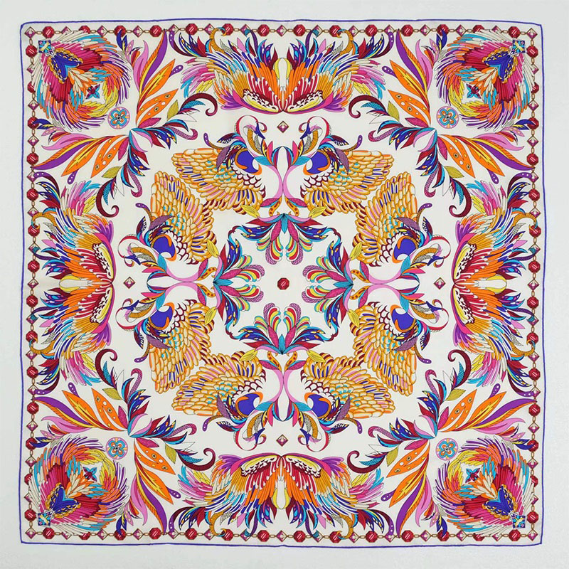 Foulard de la présidence Mulberry Injplanchers f, grand carré 90, écharpes Hijab, 100%