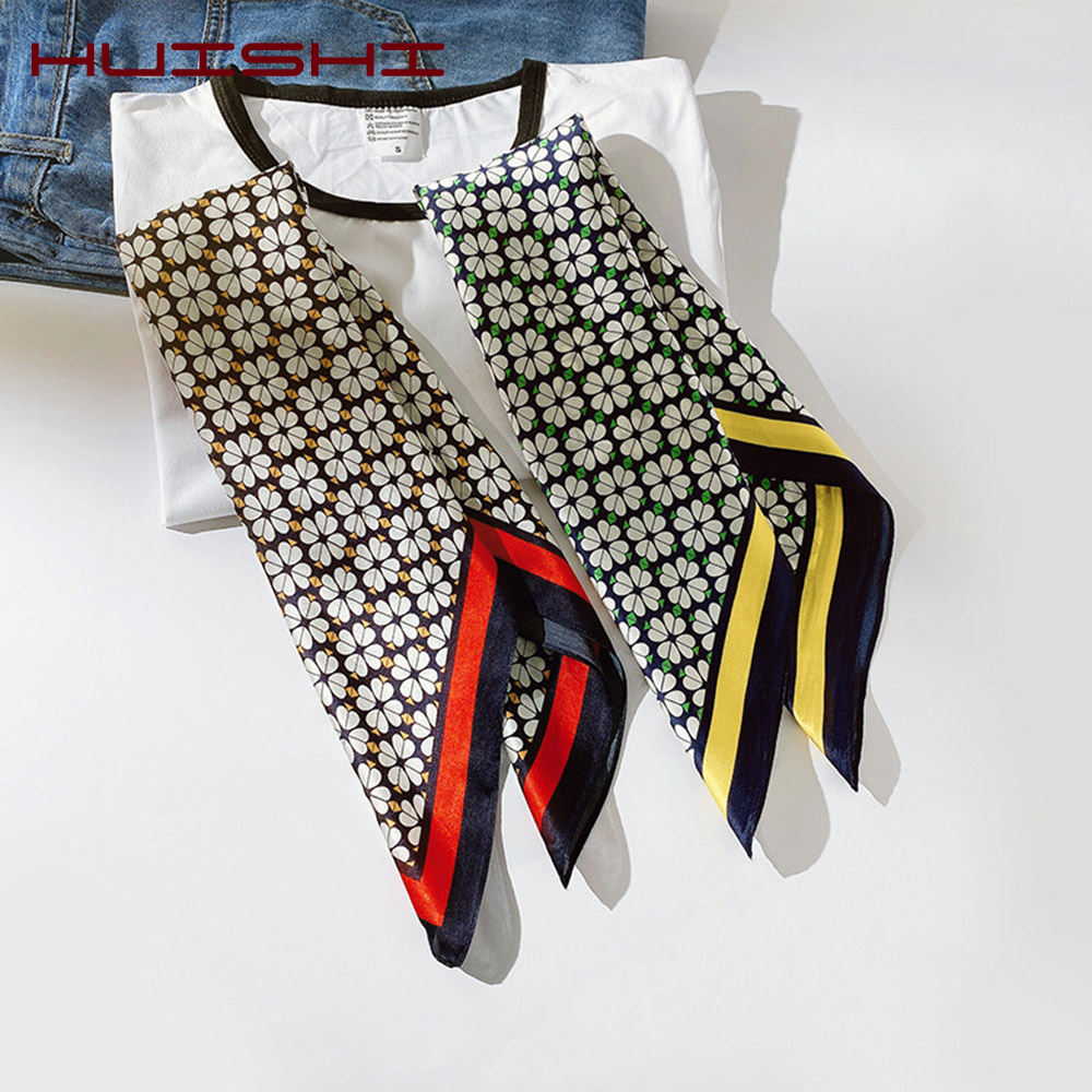 Injplanchers f-Foulard bandana de luxe pour femmes, mouchoir pour cheveux, écharpe de sauna, sac imprimé de fleurs, étole, 100%