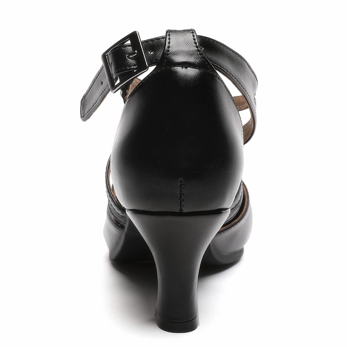 Chaussures Rick à lanières croisées pour femmes, escarpins coordonnants pour salsa, danse de salon latine, talons de mariage noirs