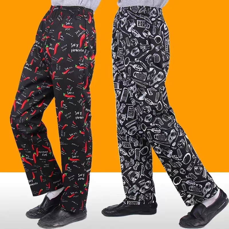 Bas de chef pour hommes, pantalon de Chef de cuisine de Restaurant, unisexe, travail de cuisine, pantalon Baggy léger, accessoires de chef, uniforme pour hommes