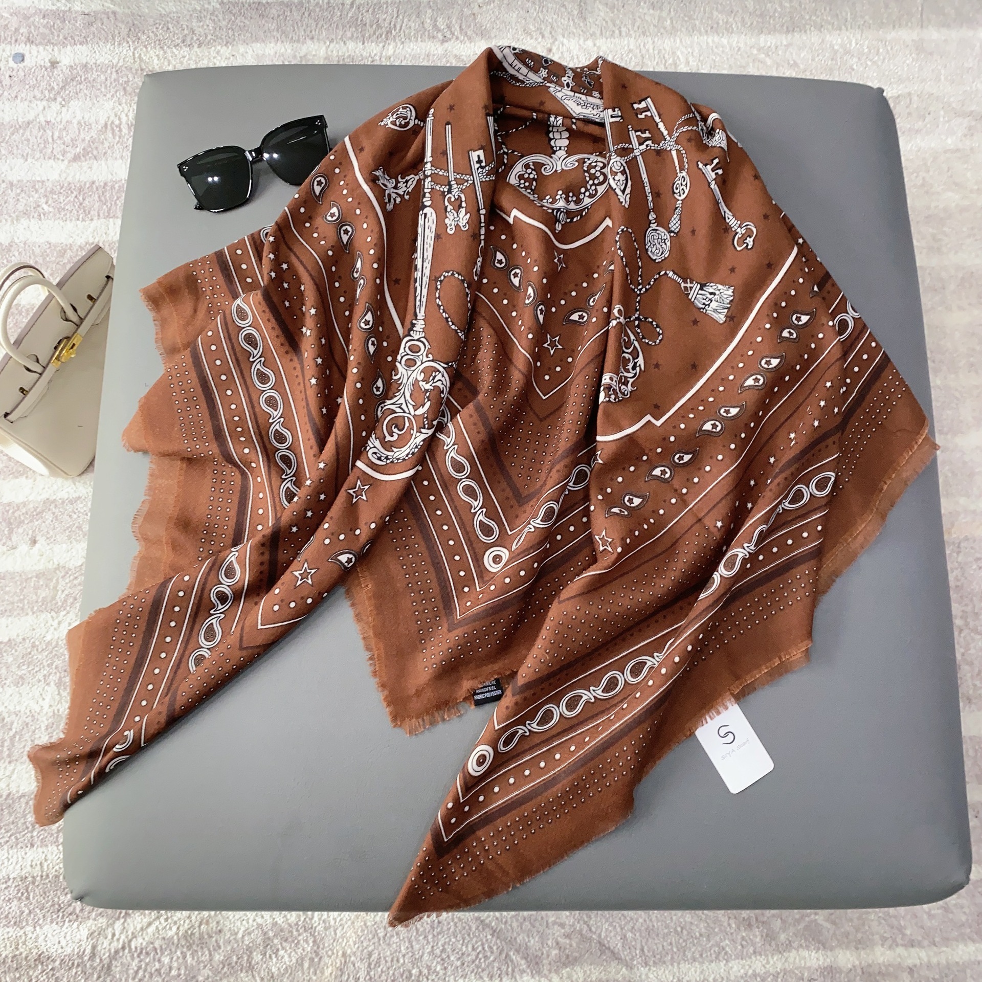 Écharpe carrée en cachemire pour femme, châles chauds, poncho en laine Pashmina, cape de mouchoir faite à la main, 53 po, mode hivernale