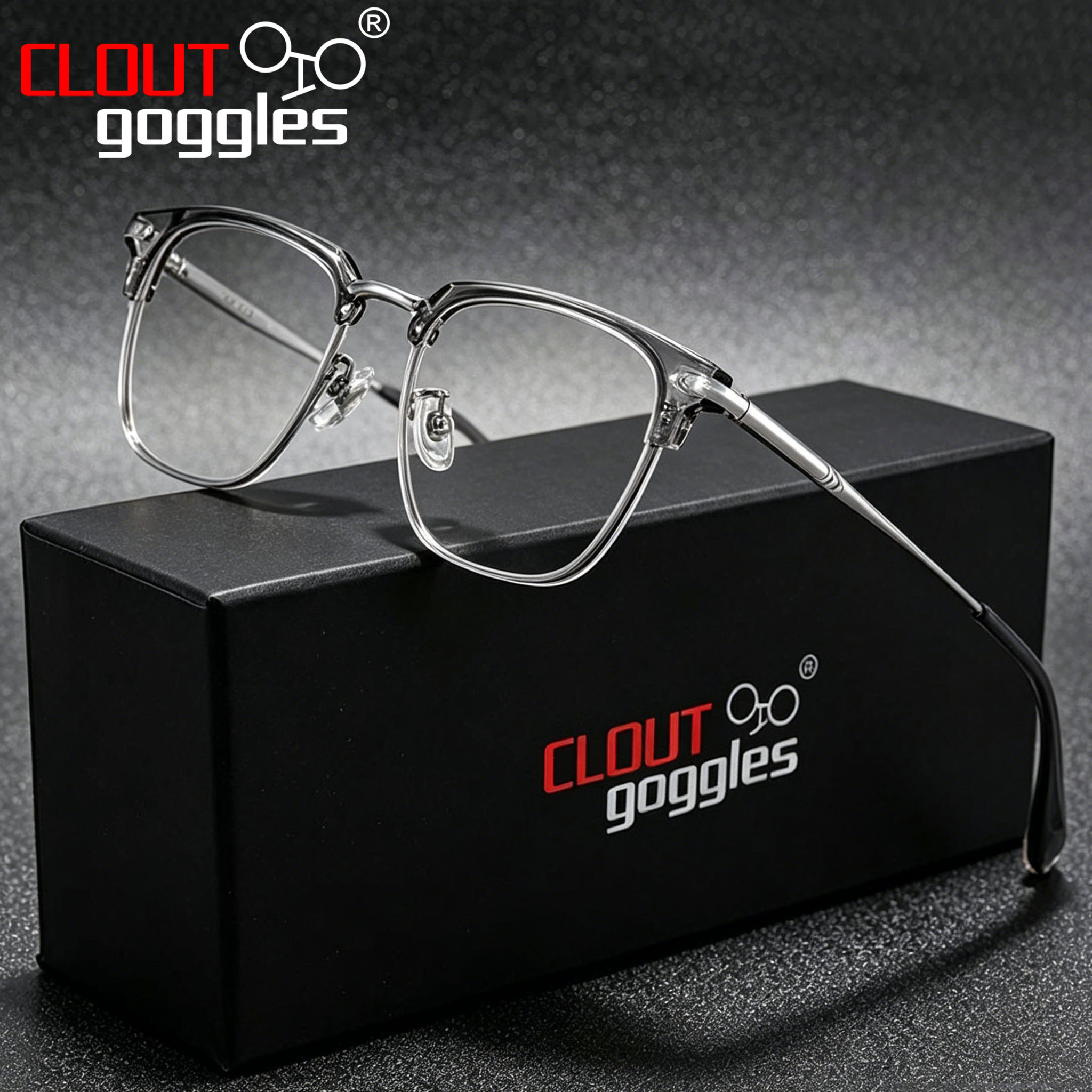 Monture de lunettes de style professionnel, lunettes plates haut de gamme, lunettes HD simples, lunettes anti-lumière bleue, adaptées aux hommes