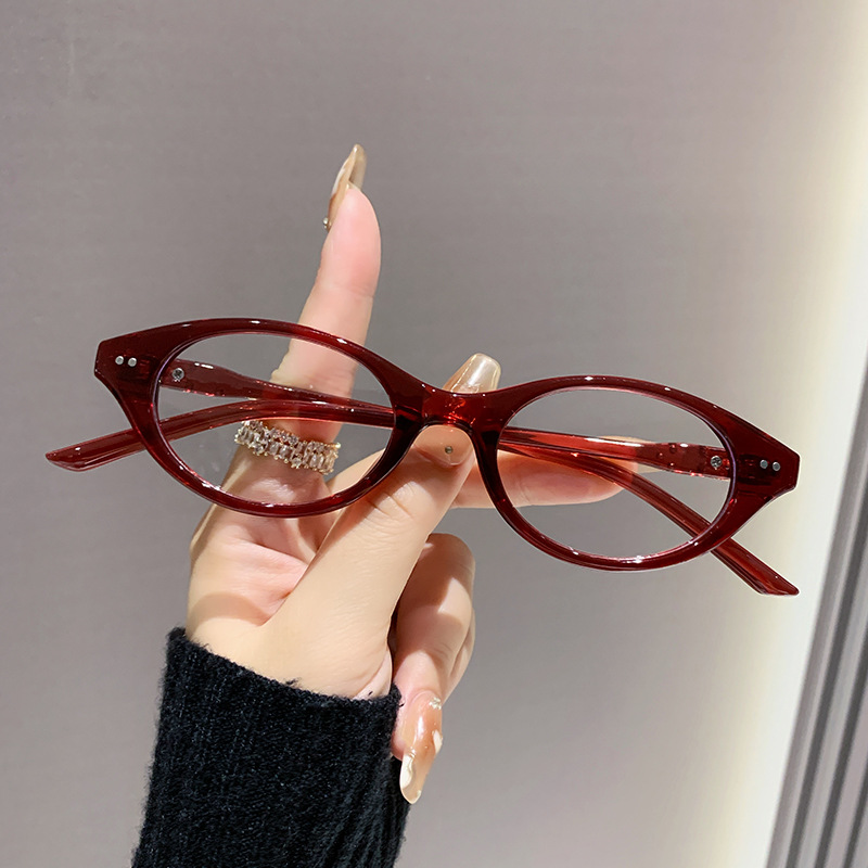 Nouvelles lunettes anti-lumière bleue à monture ovale tendance, style simple et rétro 8005
