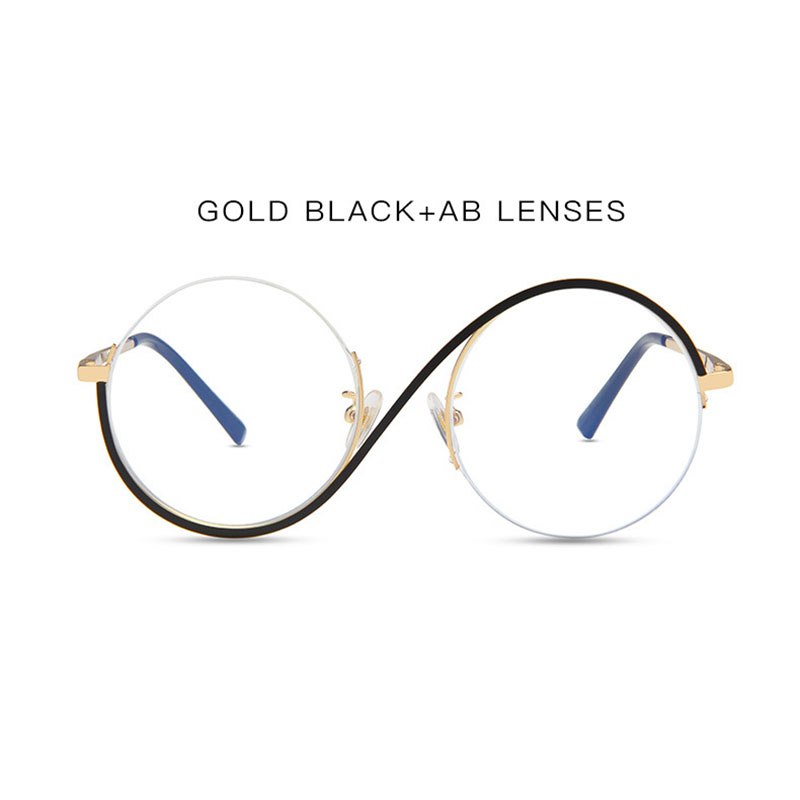 Monture de lunettes en métal en forme de S pour hommes et femmes, lunettes drôles, jante complète, lunettes de printemps, lunettes optiques, mode féminine