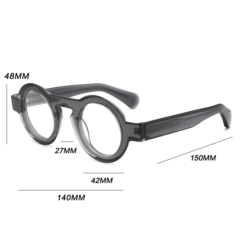 Acétate optique lunettes cadre hommes rond rétro myopie lunettes de Prescription femmes marque de luxe à la main lunettes cadre lunettes