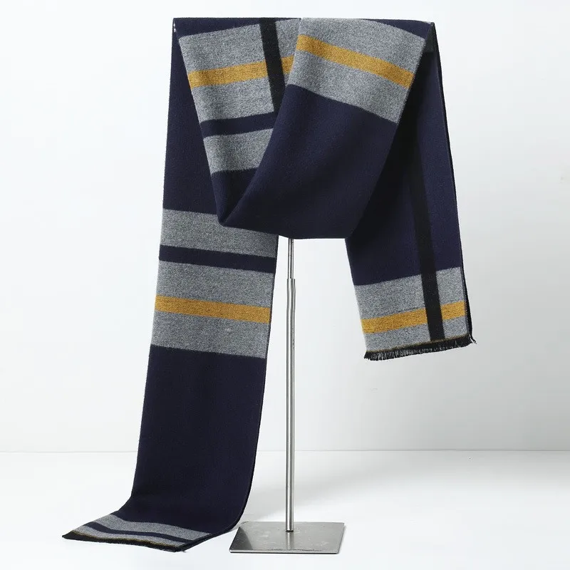 Marque de créateur Plaid hommes foulards hiver chaud cachemire écharpe hommes Pashmina châle affaires longues enveloppes cadeau de noël pour homme